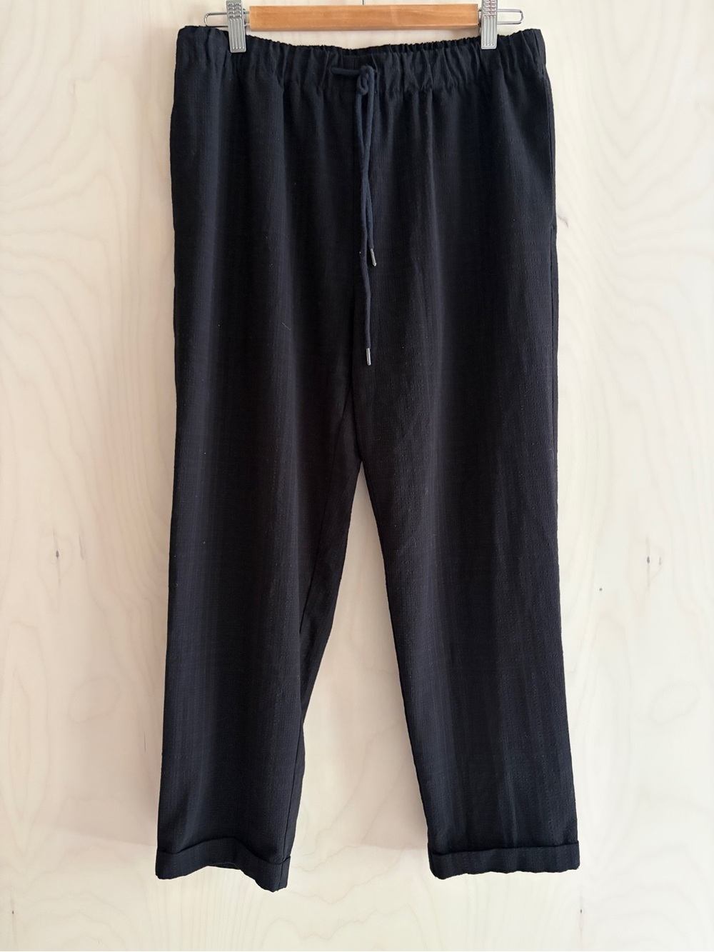 OAK + FORT Black Drawstring Casual Trousers